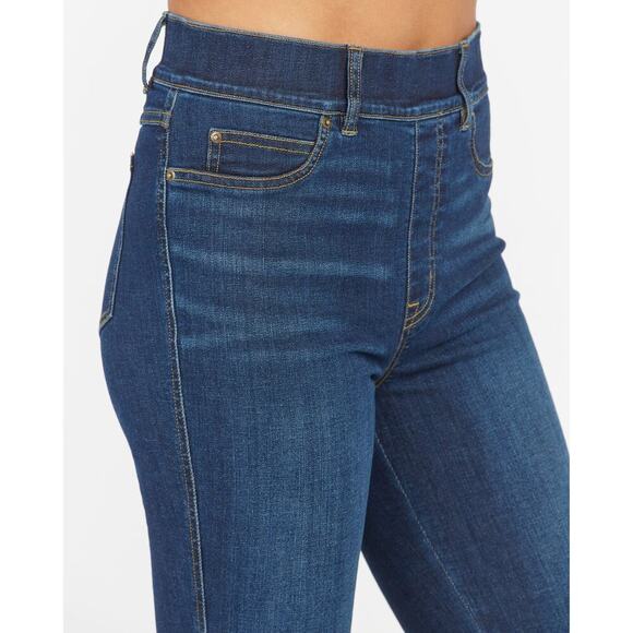 Spanx Flare Jeans Midnight Shade Size M - Picture 4 of 10